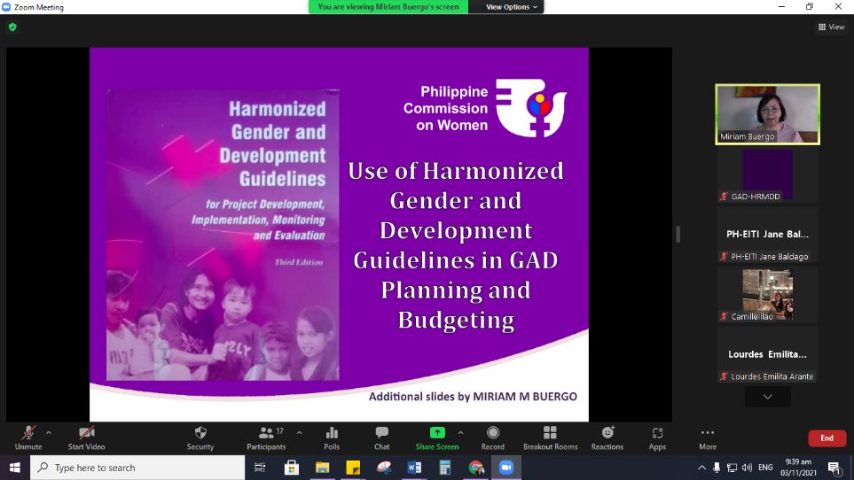 Gender Analysis using the Harmonized Gender and Development Guidelines (HGDG) 2021